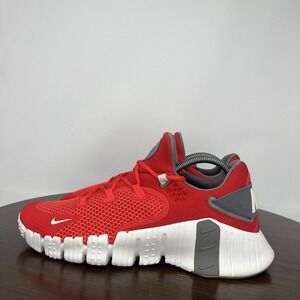 Nike Free Metcon 4 Shoes Men's 9.5 Red White Athletic Running Sneaker CT3886-602